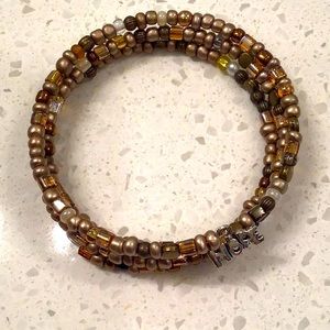 Beaded bracelet with Hope charm